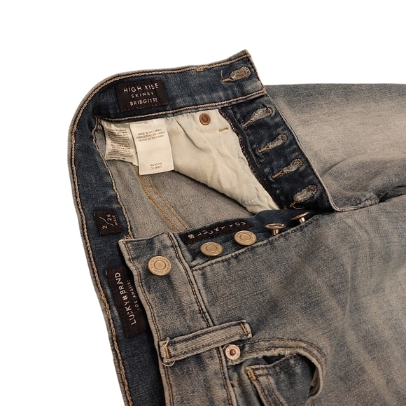 Lucky Brand Women's High-Rise Skinny Bridgette Ankle Blue Jeans - Size 2 / 26 - Picture 7 of 9
